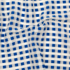 Milly Royal Blue and Gray Morn Checkerboard Burnout | Mood Fabrics