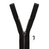 Mood Exclusive Italian Black and Gunmetal T5 Open End Metal Zipper - 27.5 | Mood Fabrics