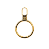 Mood Exclusive Italian Large Gold Round Metal Zipper Pull | Mood Fabrics
