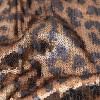 Gold and Black Cheetah Stretch Circle Sequins - Detail | Mood Fabrics