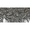 Metallic Gunmetal on Black Liquid Sheen Polyester Chiffon - Full | Mood Fabrics