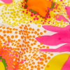 Milly Orange, Pink and Yellow Sunflowers and Circles Cotton Canvas - Detail | Mood Fabrics