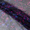 Carolina Herrera Black, Blue and Pink Crinkled Silk Chiffon - Folded | Mood Fabrics