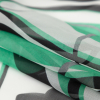 Green and Black Large-Scale Abstract Silk Chiffon - Folded | Mood Fabrics