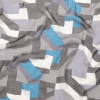 Gray and Peacock Blue Geometric Abstract Silk Chiffon | Mood Fabrics