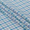 Bijou Blue, Gray Violet and Wasabi Plaid Cotton Twill - Folded | Mood Fabrics
