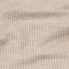 Turtledove and Ecru Tactile Striped Blended Linen Jacquard - Detail | Mood Fabrics