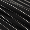 Italian Black and White Broken Chalk Stripe Stretch Woven - Folded | Mood Fabrics