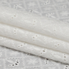 Off-White Diamond Embroidered Cotton Eyelet - Folded | Mood Fabrics