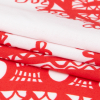 Milly Italian Red and White Large-Scale Paisley Stretch Cotton Poplin - Folded | Mood Fabrics