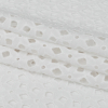 Milly White Geometric Embroidered Cotton Eyelet - Folded | Mood Fabrics