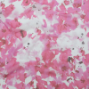 Pink Abstract Watercolor Crinkled Silk Chiffon | Mood Fabrics