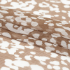Wicker Ground and Cream Cobb Abstract Crinkled Silk Chiffon - Folded | Mood Fabrics