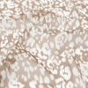 Wicker Ground and Cream Cobb Abstract Crinkled Silk Chiffon - Detail | Mood Fabrics