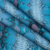 Blue Snakeskin Caye UV Protective Compression Swimwear Tricot with Aloe Vera Microcapsules - Folded | Mood Fabrics