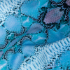 Blue Snakeskin Caye UV Protective Compression Swimwear Tricot with Aloe Vera Microcapsules - Detail | Mood Fabrics