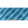 Blue Snakeskin Caye UV Protective Compression Swimwear Tricot with Aloe Vera Microcapsules - Full | Mood Fabrics