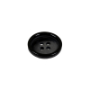 Italian Black Abstract 4-Hole Plastic Button - 24L/15mm - Folded | Mood Fabrics