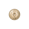 Italian Gold 2-Hole Crest Button - 24L/15mm | Mood Fabrics
