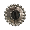 Italian Silver Metal, Crystal Rhinestones and Rabbit Shell Shank Button - 48L/30mm - Detail | Mood Fabrics