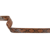 Italian Brown Faux Snakeskin Single Foldover Fabric Tape - 0.75 | Mood Fabrics
