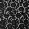 Black Sunflower Re-Embroidered Stretch Lace | Mood Fabrics
