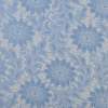 Placid Blue Sunflower Re-Embroidered Stretch Lace | Mood Fabrics