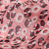 Famous NYC Designer Geranium Pink Chiffon with Abstract Donuts - Detail | Mood Fabrics
