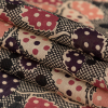 Famous NYC Designer Smoke Peach and Ebony Dotted Leaves Cotton and Silk Voile - Folded | Mood Fabrics