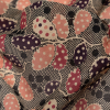 Famous NYC Designer Smoke Peach and Ebony Dotted Leaves Cotton and Silk Voile - Detail | Mood Fabrics
