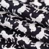 Famous NYC Designer Black and White Poodle Printed Silk Jacquard - Folded | Mood Fabrics