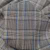 Milly Silver Birch, Magnet and Marina Blue Plaid Wool Suiting - Detail | Mood Fabrics