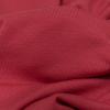 Italian Tomato Red Knit Cotton Fleece - Detail | Mood Fabrics