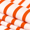 Puffin's Bill and White Striped Printed Double Knit - Folded | Mood Fabrics