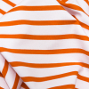 Puffin's Bill and White Striped Printed Double Knit - Detail | Mood Fabrics