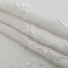 Carolina Herrera White Floral Silk Jacquard Panel - Folded | Mood Fabrics