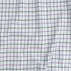 Premium Purple, Black and White Checks and Zig Zags Cotton Dobby Shirting | Mood Fabrics