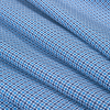 Premium Blue, Black and White Geometric Cotton Dobby Shirting - Folded | Mood Fabrics