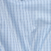 Premium Light Blue Woven Checks Dobby Cotton Shirting - Detail | Mood Fabrics