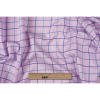 Premium Lilac, Turquoise and Blue Tattersall Checkered and Pinstripes Cotton Shirting - Full | Mood Fabrics