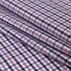 Premium Deep Wisteria and Navy Tattersall Checkered Cotton Shirting - Folded | Mood Fabrics