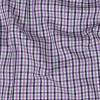Premium Deep Wisteria and Navy Tattersall Checkered Cotton Shirting - Detail | Mood Fabrics
