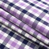 Premium Deep Wisteria and Navy Large Tattersall Checkered Cotton Shirting - Folded | Mood Fabrics