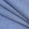 Premium Medium Blue Geometric Jacquard Cotton Shirting - Folded | Mood Fabrics