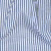 Premium Ultramarine and White Candy Striped Dobby Cotton Shirting - Detail | Mood Fabrics