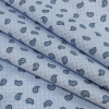 Premium Light Blue Paisley Printed Cotton Shirting - Folded | Mood Fabrics