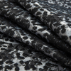Metallic After Dark and Silver Leopard Patterned Luxury Brocade - Folded | Mood Fabrics