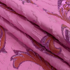 Metallic Magenta, Red and Hot Pink Scrolls Luxury Brocade - Folded | Mood Fabrics