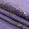 Metallic Gunmetal and Lavender Floral Luxury Brocade - Folded | Mood Fabrics