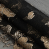 Metallic Gold and Black Abstract Luxury Burnout Brocade - Folded | Mood Fabrics